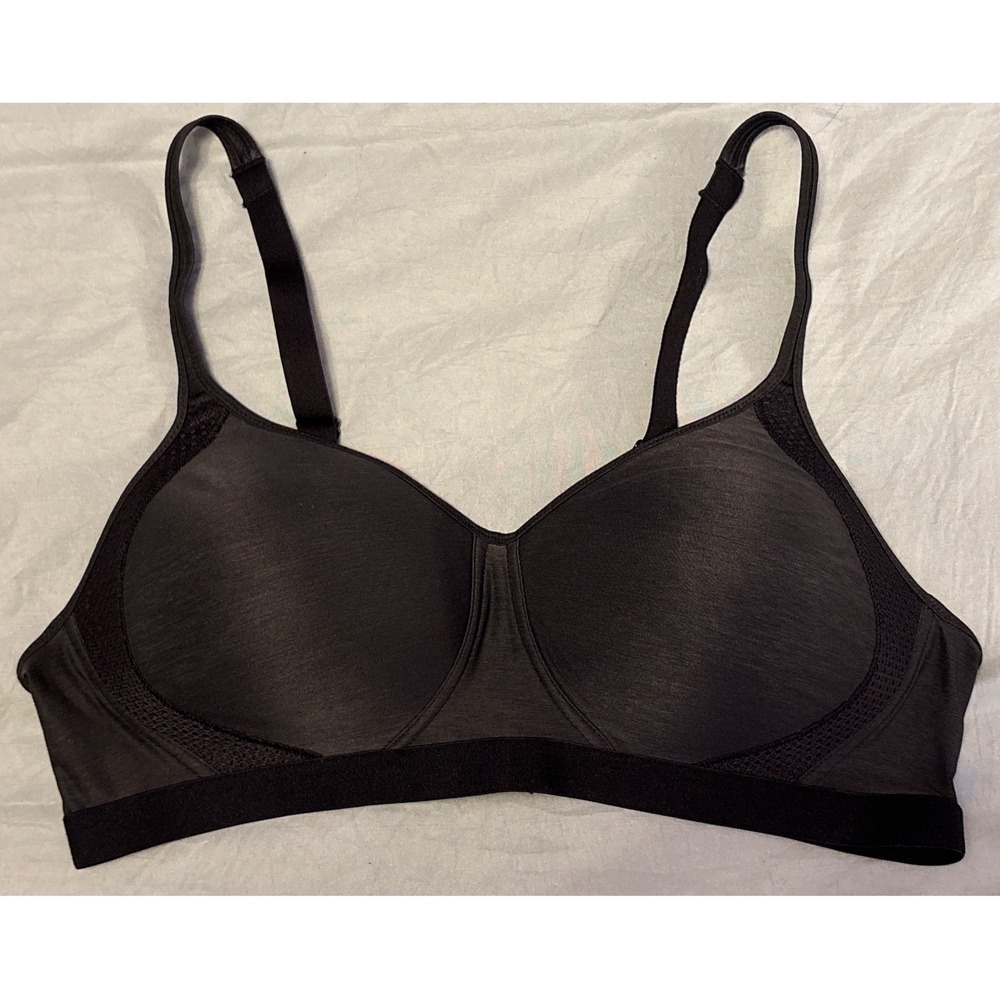 Hanes Black Wireless‎ Lightly Lined Cooling Comfort Bra L